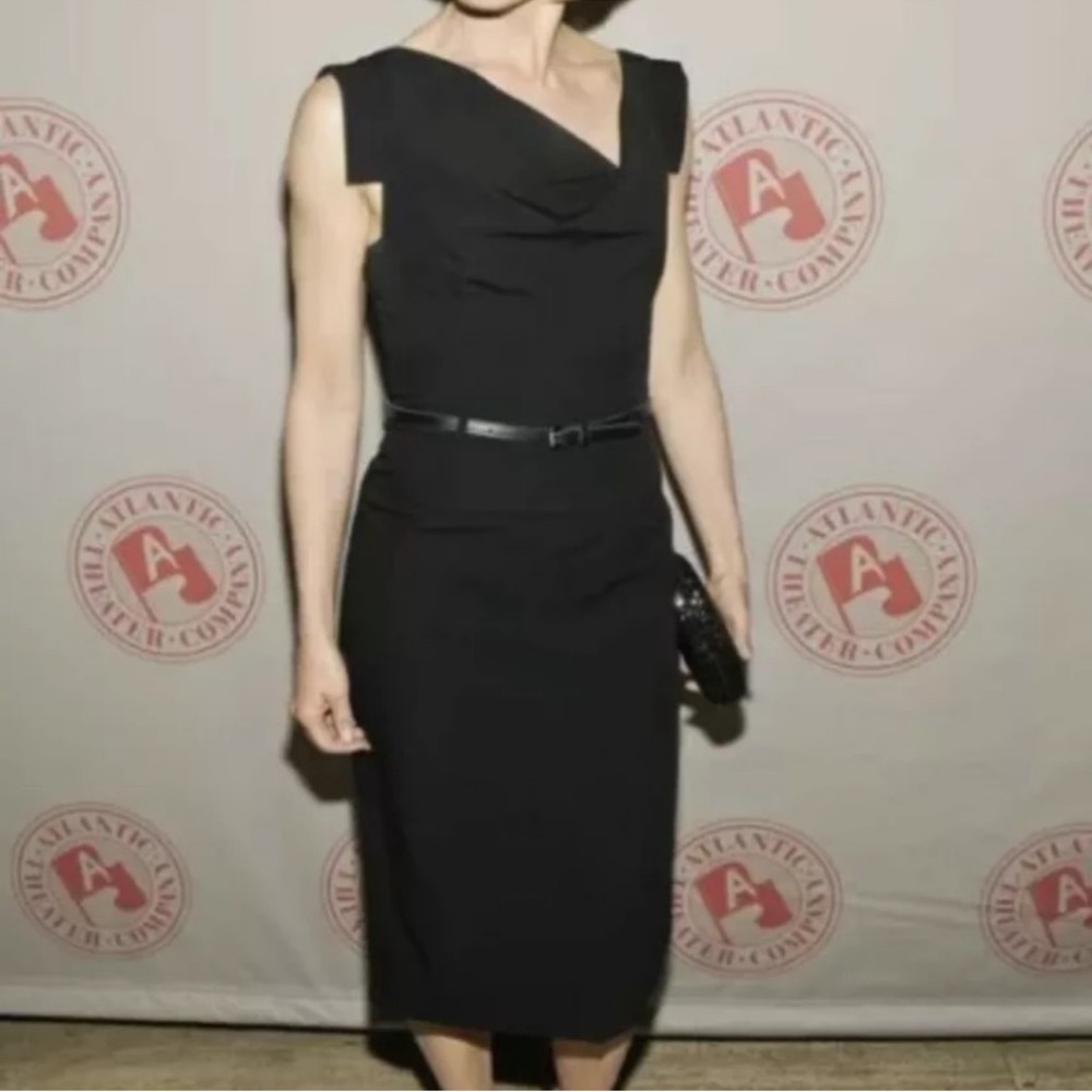 Black Halo Classic Jackie O Black Dress 10 - Picture 4 of 12